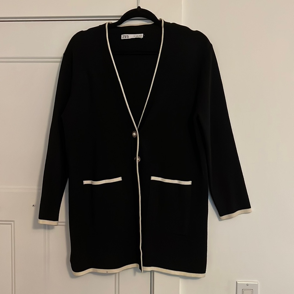Black and white cardigan